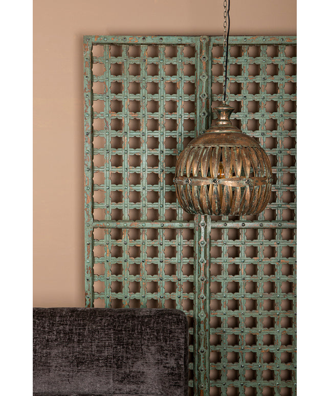 Ixavi Gold iron hanging lamp knotted look shade