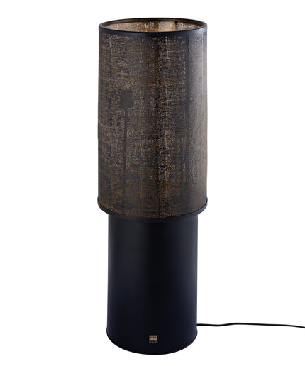 Jarne Black iron floor lamp golden inside