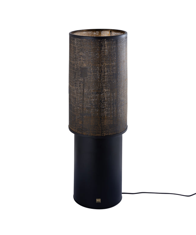 Jarne Black iron floor lamp golden inside
