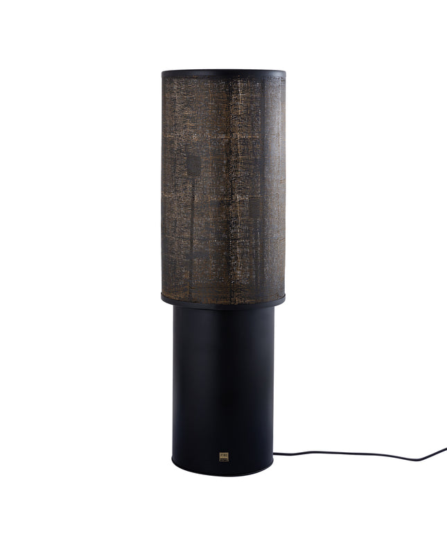 Jarne Black iron floor lamp golden inside