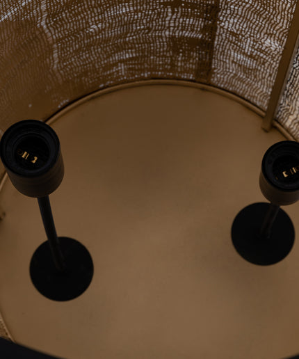 Jarne Black iron floor lamp golden inside