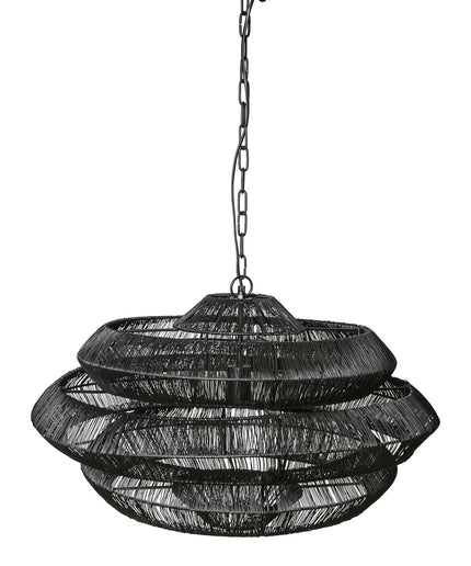 Jeff black Iron 5 layer round hanging lamp
