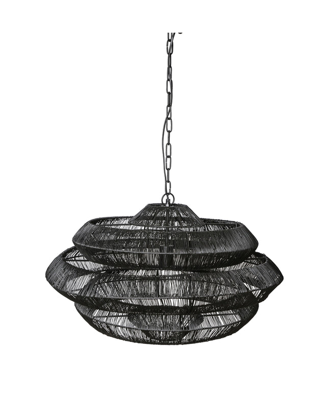 Jeff black Iron 5 layer round hanging lamp