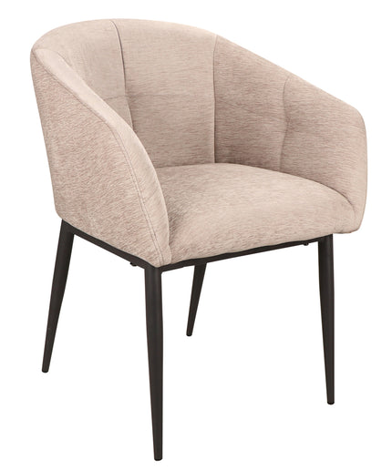 Jeno Cream 04 aura fabric armchair black legs
