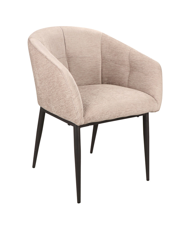 Jeno Cream 04 aura fabric armchair black legs