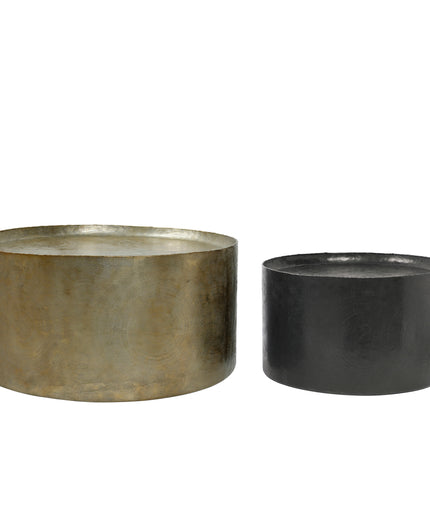 Jerry Bronze alu sheet coffeetable print round SV2