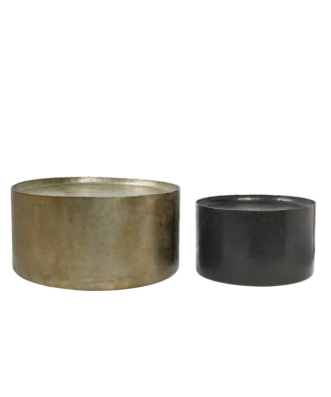 Jerry Bronze alu sheet coffeetable print round SV2