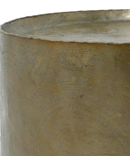 Jerry Bronze alu sheet coffeetable print round SV2