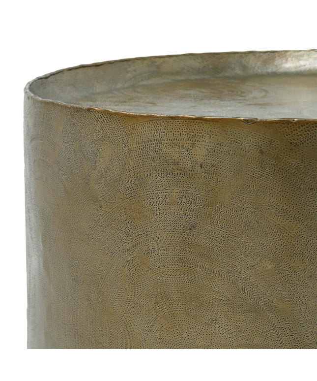 Jerry Bronze alu sheet coffeetable print round SV2