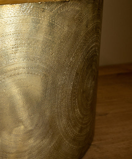 Jerry Bronze alu sheet coffeetable print round SV2