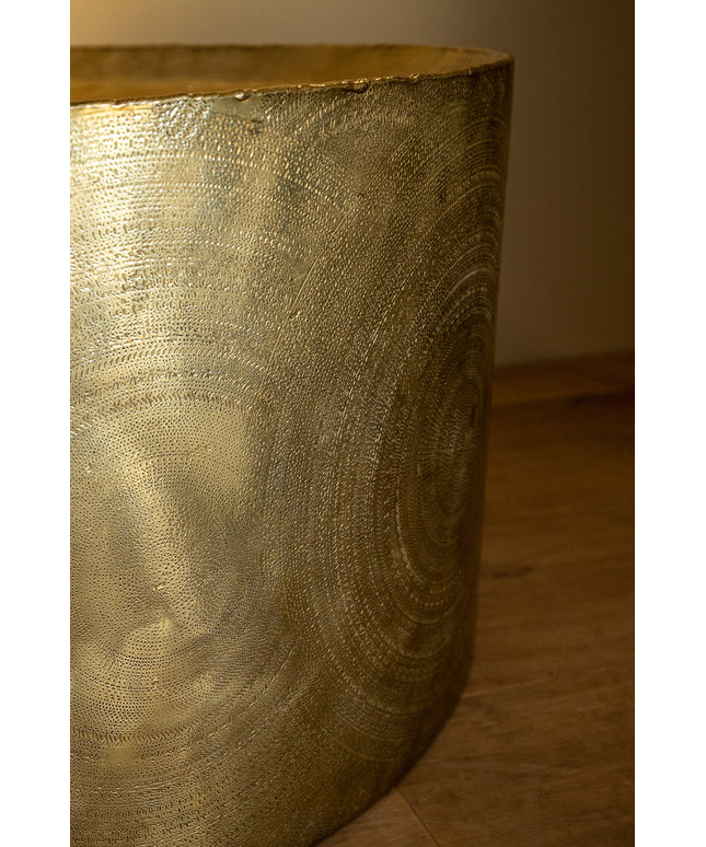 Jerry Bronze alu sheet coffeetable print round SV2