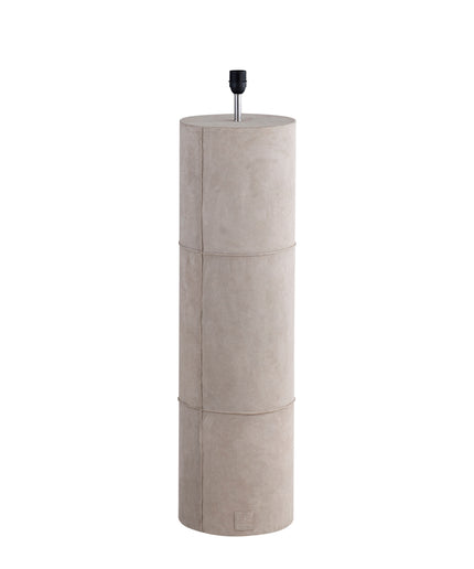 Joanne Beige suede floor lamp patch cowhair shade