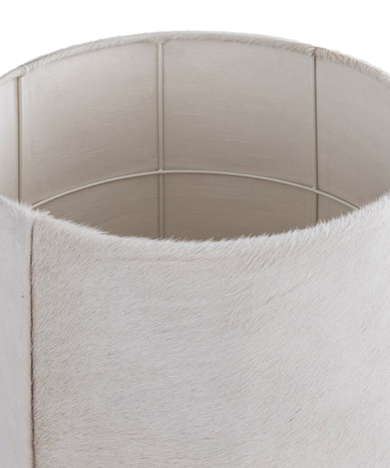 Joanne Beige suede floorlamp natural cowhair shade