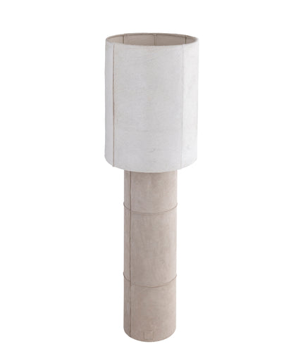 Joanne Beige suede floorlamp natural cowhair shade