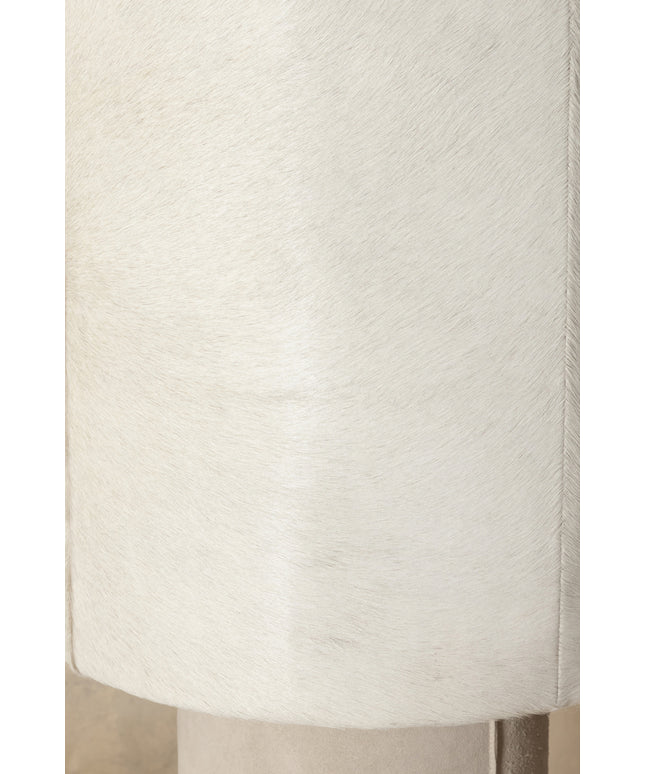 Joanne Beige suede floorlamp natural cowhair shade