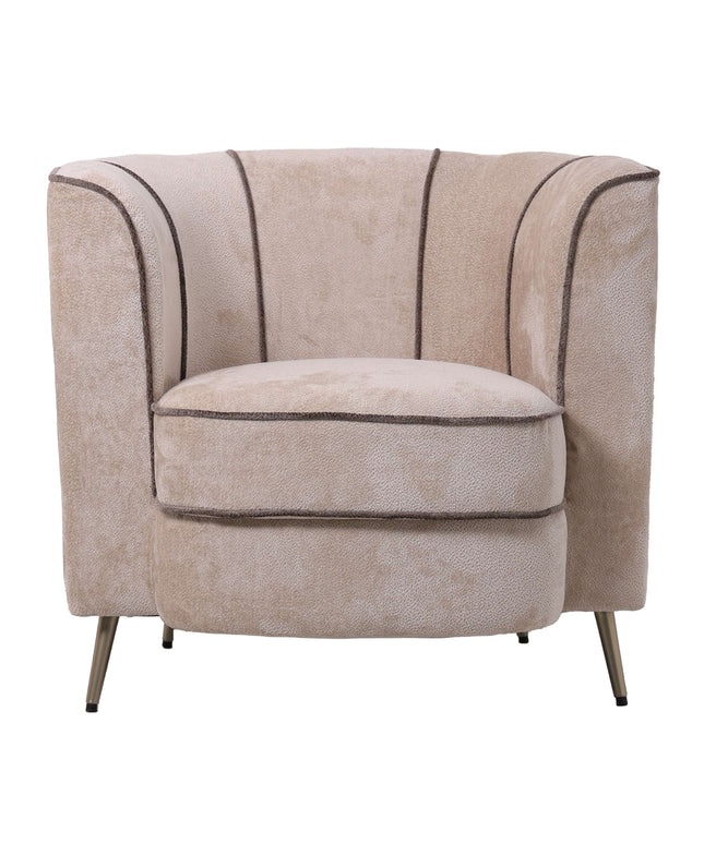 John Beige fauteuil aphrodite 3 beige mocco stripe