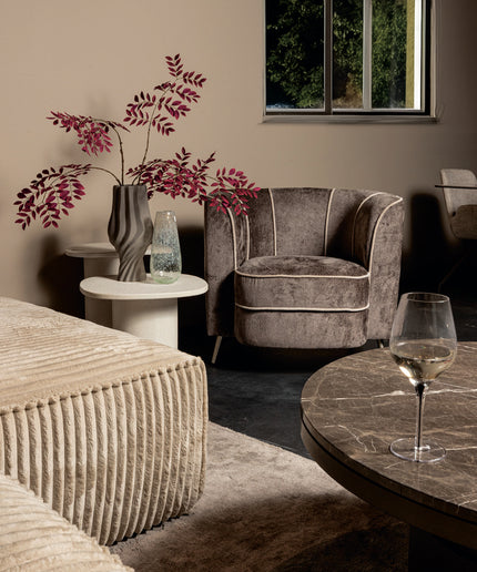 John Grey fauteuil aphrodite 7 mocco beige stripes