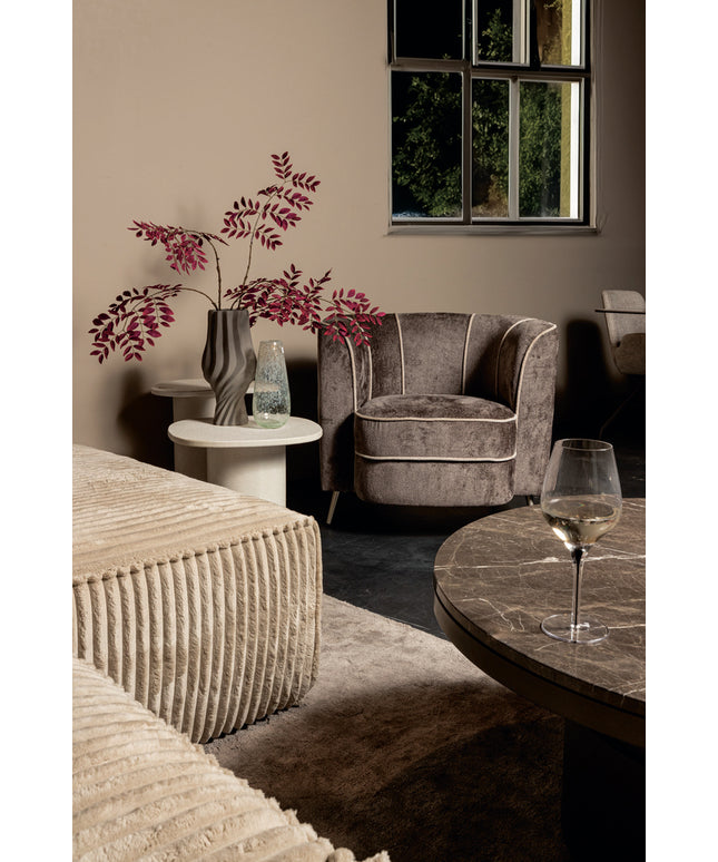 John Grey fauteuil aphrodite 7 mocco beige stripes