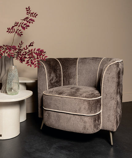 John Grey fauteuil aphrodite 7 mocco beige stripes