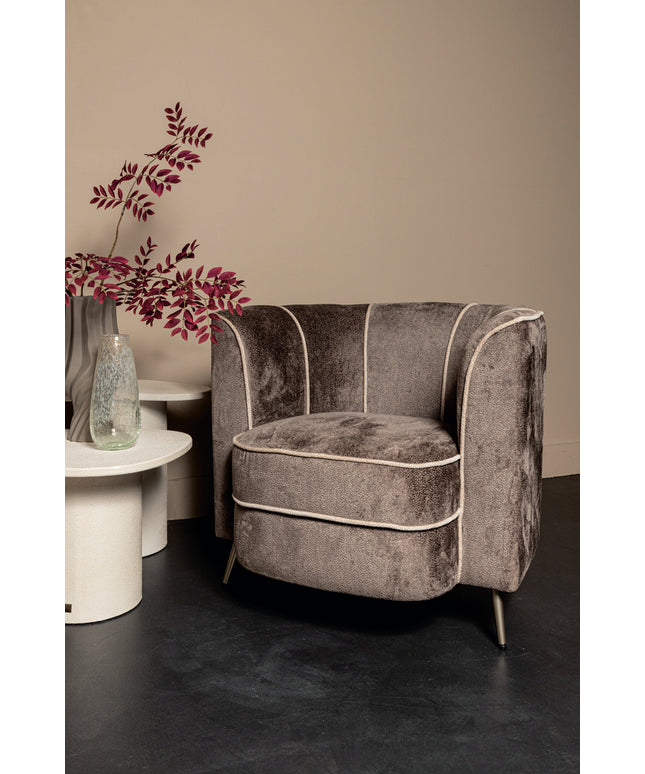 John Grey fauteuil aphrodite 7 mocco beige stripes