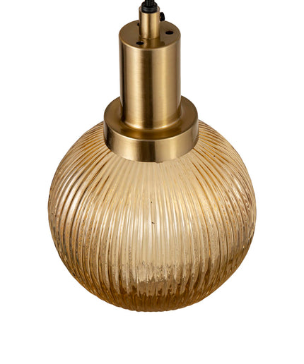 Juliet Amber glass hanging lamp 8 pcs swirl