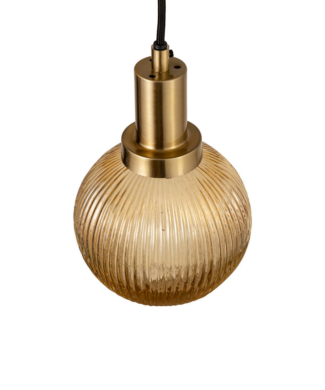 Juliet Amber glass hanging lamp 8 pcs swirl