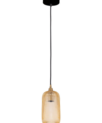 Juliet Amber glass hanging lamp long