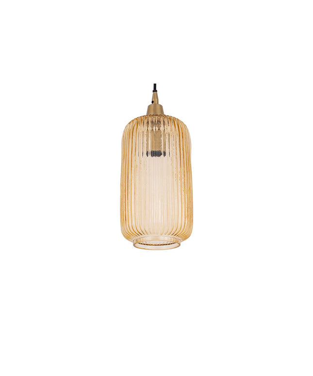 Juliet Amber glass hanging lamp long