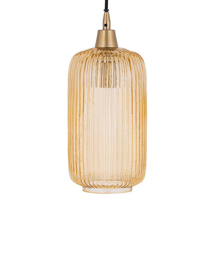 Juliet Amber glass hanging lamp long