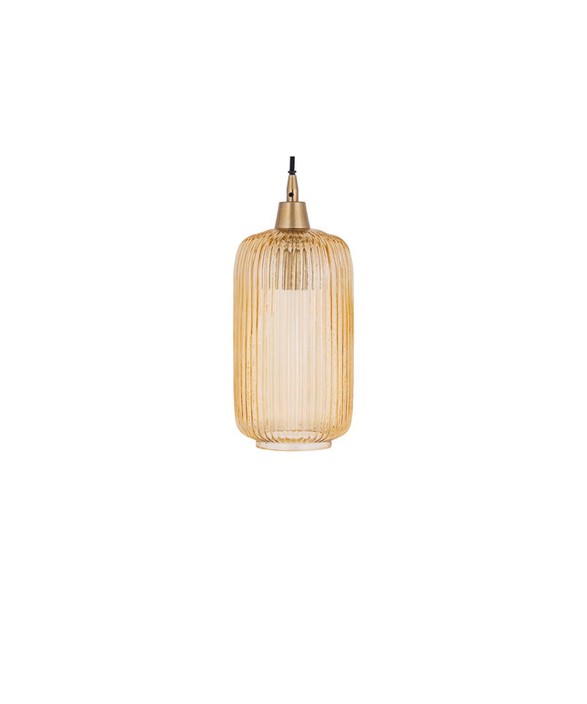 Juliet Amber glass hanging lamp long