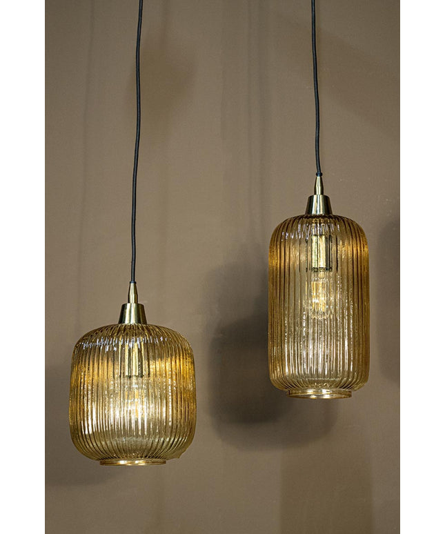 Juliet Amber glass hanging lamp regular