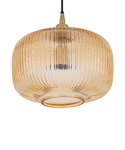 Juliet Amber glass hanging lamp wide