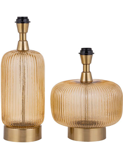 Juliet Amber glass lampbase long