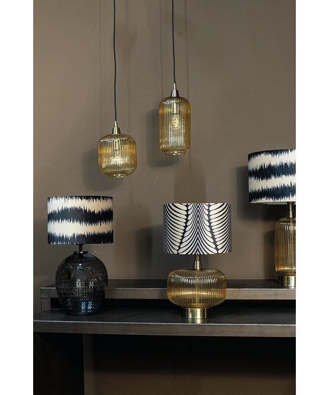 Juliet Amber glass lampbase long