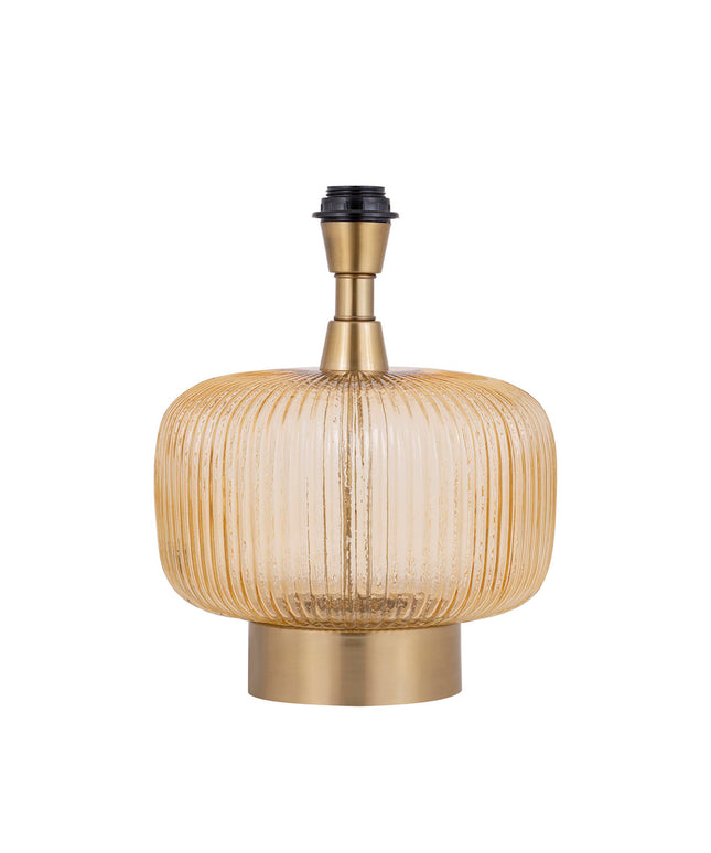 Juliet Amber glass lampbase wide