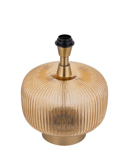 Juliet Amber glass lampbase wide