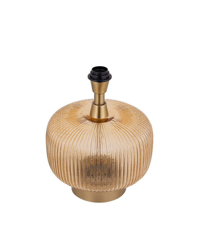 Juliet Amber glass lampbase wide