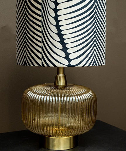 Juliet Amber glass lampbase wide