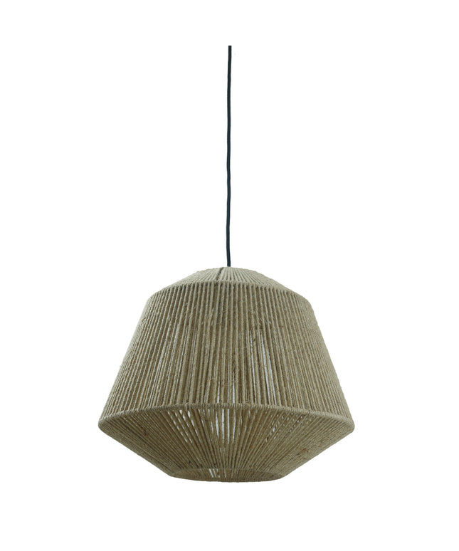 Juta Natural jute hanging lamp wide round