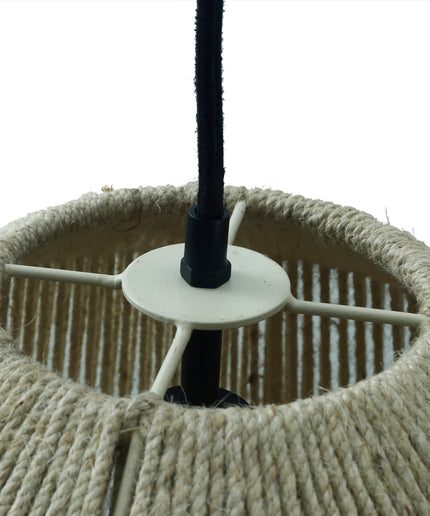 Juta Natural jute hanging lamp wide round