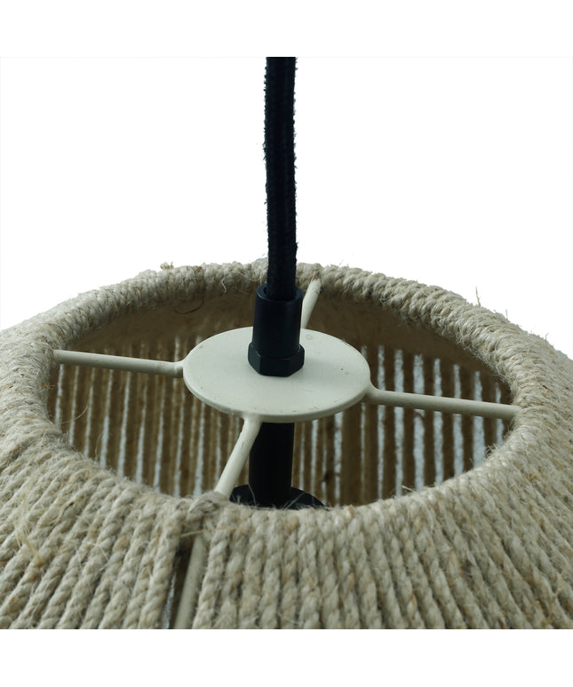 Juta Natural jute hanging lamp wide round