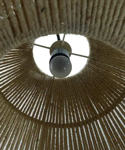 Juta Natural jute hanging lamp wide round