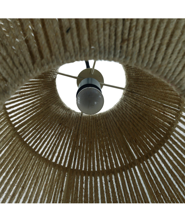 Juta Natural jute hanging lamp wide round