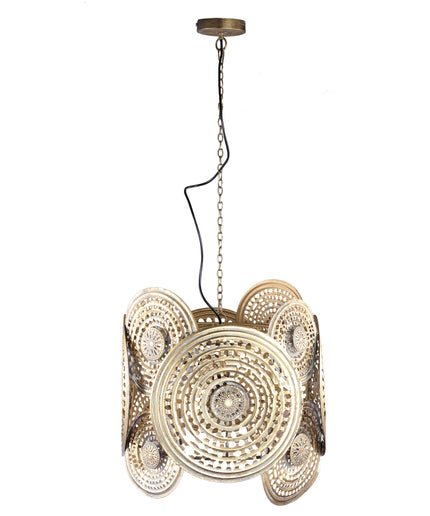 Kieran Gold iron hanging lamp with round plates