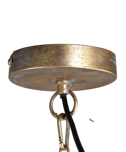 Kieran Gold iron hanging lamp with round plates