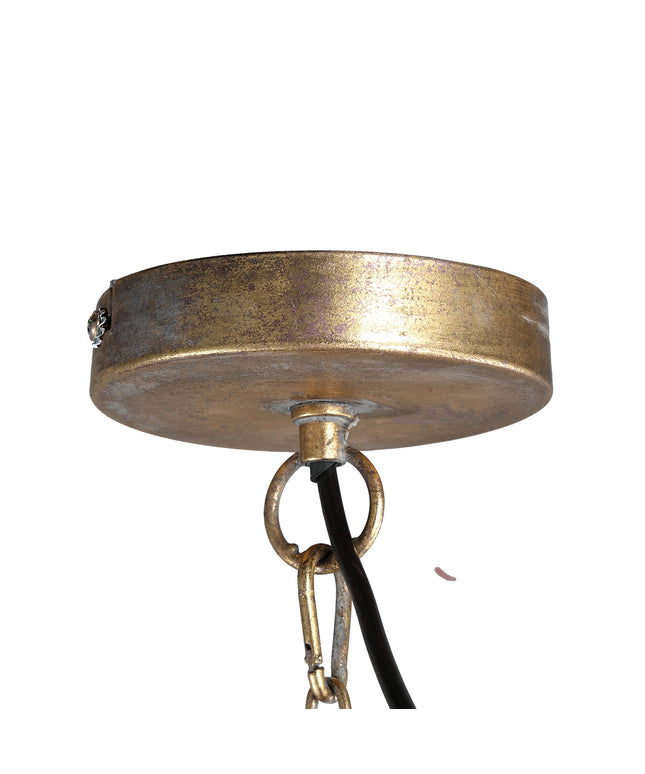 Kieran Gold iron hanging lamp with round plates