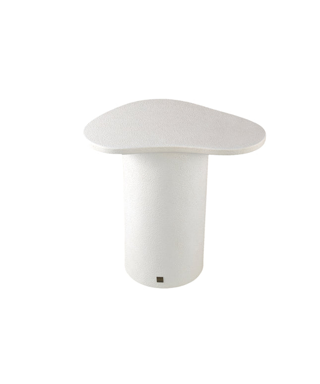 Krysta White mdf coffee table organic shape L