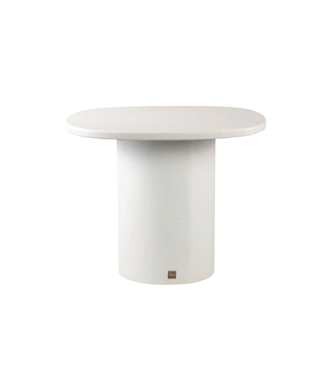 Krysta White mdf coffee table organic shape S