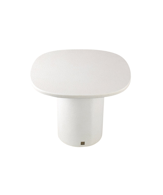 Krysta White mdf coffee table organic shape S