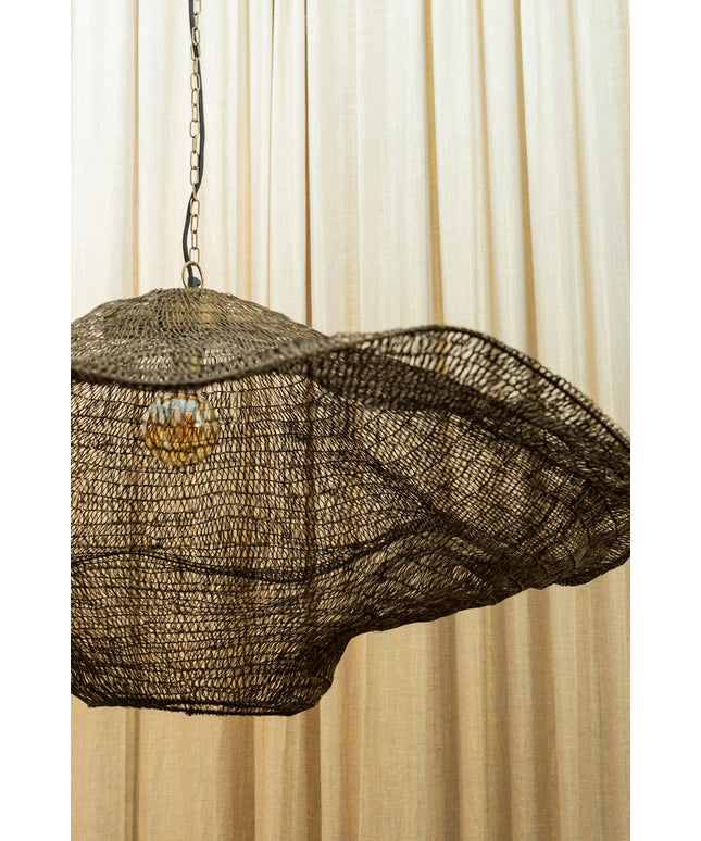 Lailaa Brass iron ceiling lamp wavy L